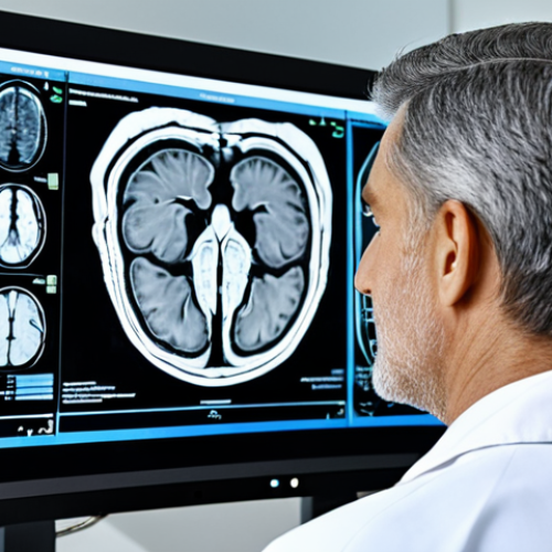 Digital Memory & Healthcare**

A professional doctor in a modern clinic, examining a patient's brain scan displaying digital memory data, fully clothed, appropriate attire, safe for work, perfect anatomy, natural proportions, professional medical photography, high quality, family-friendly.

**